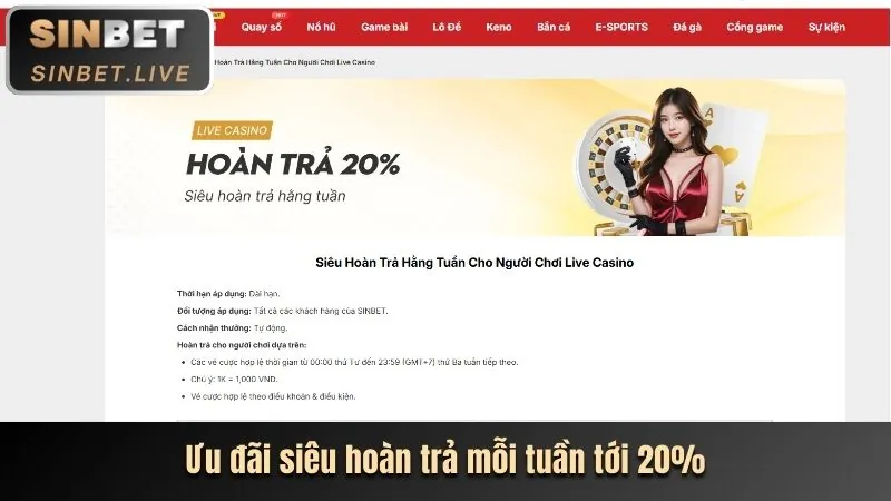 Chương trình hoàn trả tiền cược thể thao